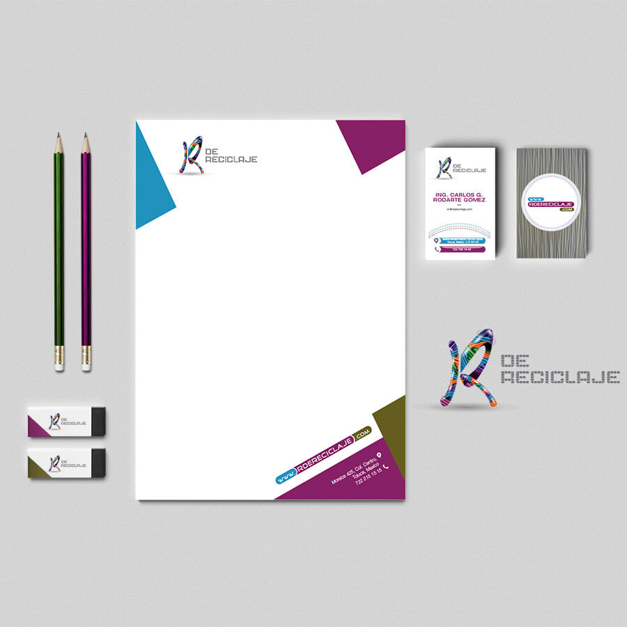 Diseño Logo e Identidad corporativa R Reciclaje